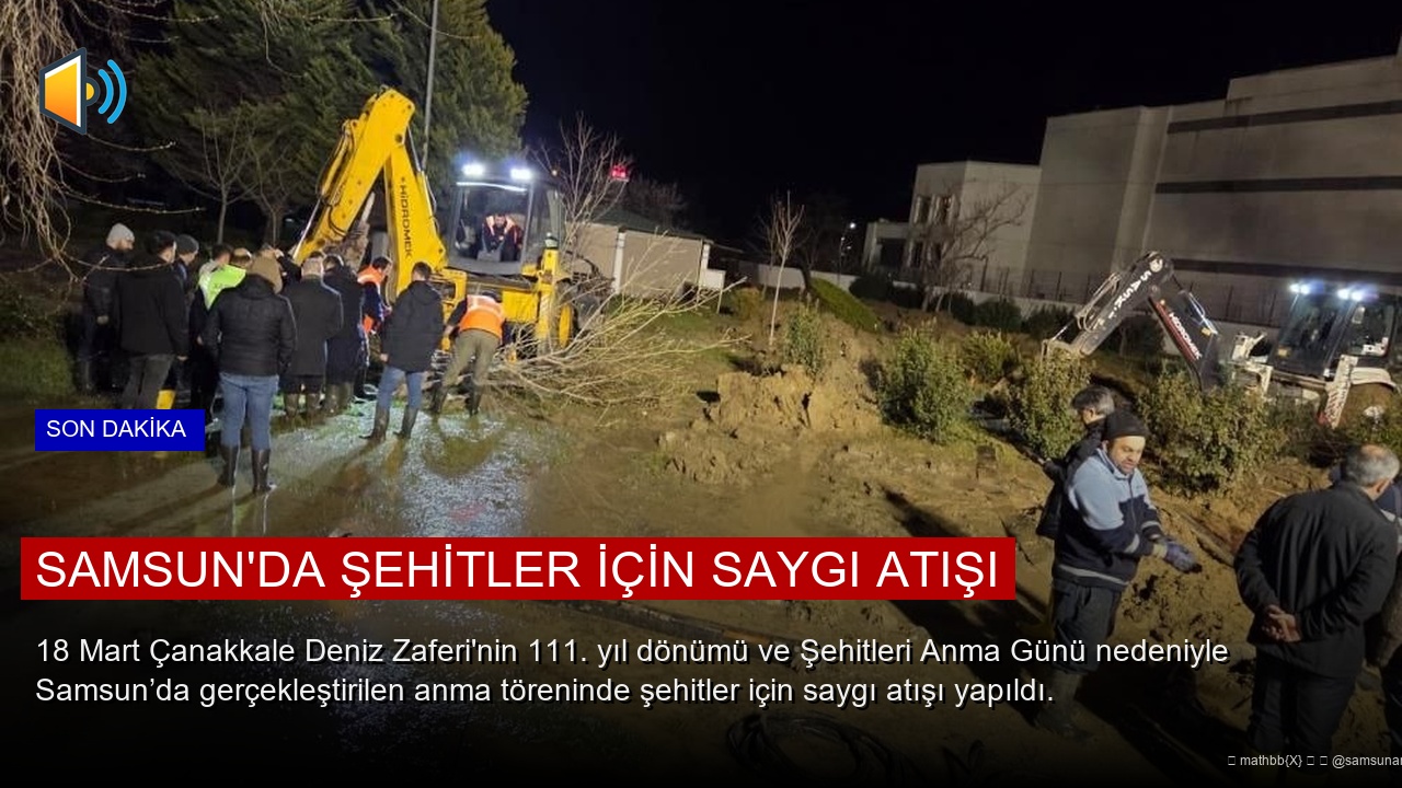 Samsun’da şehitler için saygı atışı